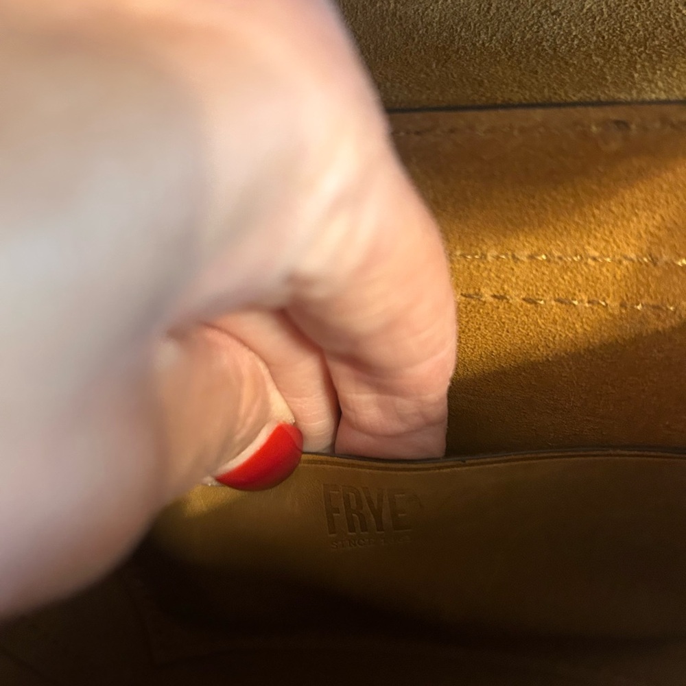 FRYE Small Leather Orange Saddle Bag - Picture 9 of 9